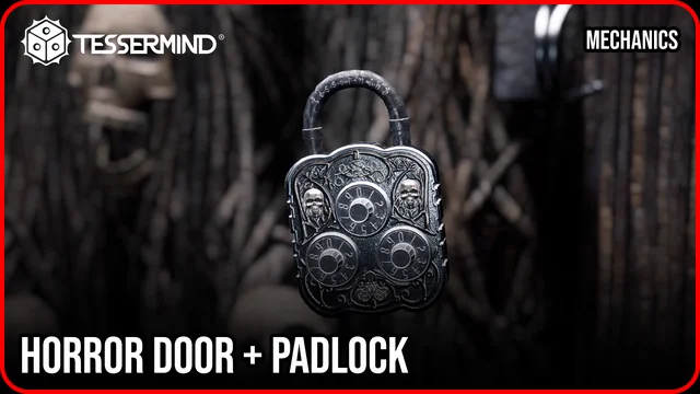 Scary Door + Skull Padlock